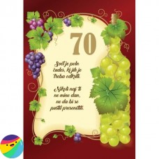 Voščilnica za 70 let - Vinska trta Voščilnica za 70 let - Vinska trta